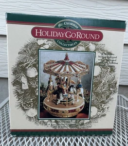 MR CHRISTMAS 1997 Miniature Merry Go- Round With 4 Animated Carousel Horses - Picture 1 of 15