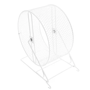  Rueda de rata - 21 cm/8,28 pulgadas blanco alambre de hierro hámster corredor silencioso - metal silencioso - Imagen 1 de 12