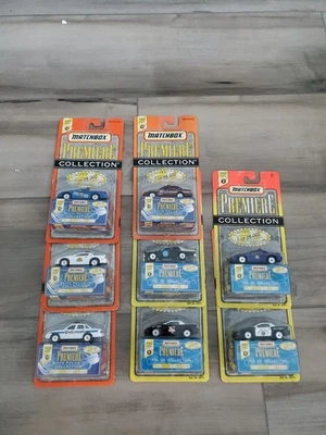 Matchbox Lot of 8 Different Premiere Collection Highway Patrol Police Cars - Image 1 of 4