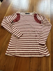 G-Star Longsleeve dunkelrot-gestreift M - Bild 1 von 3