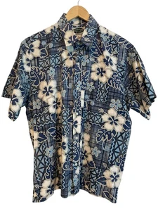 Vintage Hawaiian Islands Shirt Mens Large Floral Aloha Made in Hawaii USA - Picture 1 of 7