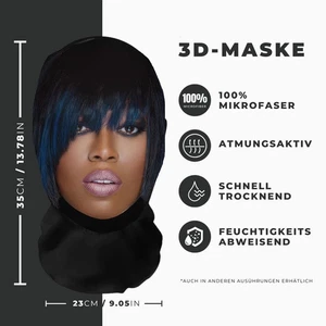 Realistische  3D-Druck Vollgesichtsmaske – Atmungsaktiv, Witz - Bild 1 von 3