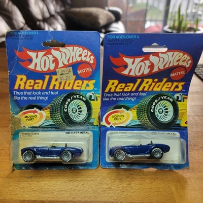 Hot Wheels 1982 Real Riders, Blue Classic Cobra, #4369, Hong Kong Qty:2  - Image 1 of 4