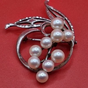 Mela atomica MCM testata in argento sterling 925? Spilla vera perla 1,75" 6g Mark SN - Foto 1 di 24