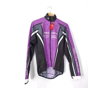 SUGOI Jacket Women Small Windblock Cycling Bike Pocket Triple Crown Leukemia NWT - Picture 1 of 16