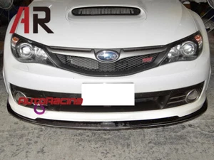 CS STYLE FRONT BUMPER LIP CARBON FIBER FIT 08 09 10 SUBARU IMPREZA GRB WRX STI - Picture 1 of 2