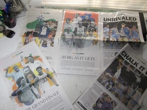 2022 NCAA FINAL FOUR NEWSPAPER PACKAGE FRI thru TUES COACH K LAST GAME KU CHAMPS - Picture 1 of 6