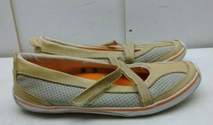 Sperry Top Sider Women's 8M Brown Orange Leather Mary Jane Ballet Flat Boat Shoe - Picture 1 of 9