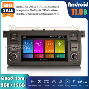 DAB+Android 11 Autoradio GPS CarPlay SWC für BMW 3er E46 318 320 Rover 75 MG ZT - Bild 1 von 13