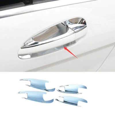 Para Mercedes-Benz GLK 2009-2015 Cromo Puerta Exterior Cuenco Taza Cubierta Borde 4 piezas Nuevo Foto 1 de 4