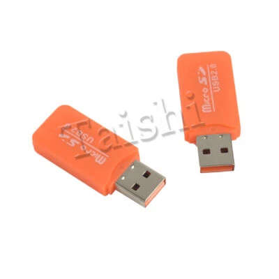 2 Stück USB 2.0 Kartenleser Micro SD Kartenleser Adapter Micro SD SDHC TF T-Flash - Bild 1 von 4