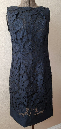 ABITO PRADA NERO SENZA MANICHE IN PIZZO MADE IN ITALY TG EU 42 US 8 U US INtime OTTIMEioni