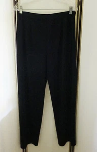 MING WANG MISOOK SILKY STRETCHY KNIT BLACK CASUAL TRAVEL FRIENDLY PULL-ON PANT S - Picture 1 of 2