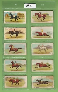 #D88.      #1.   LOT OF  TEN (10)  1906 MELBOURNE CUP WINNERS  CIGARETTE CARDS - Picture 1 of 2