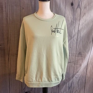 Nike Just Do It Sweatshirt, Medium, Mint Green, Polyester Blend - Picture 1 of 12