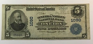 5 $ 1902 Plain Back Fr. 598 Oneida NY Ch#1090 - Bild 1 von 2