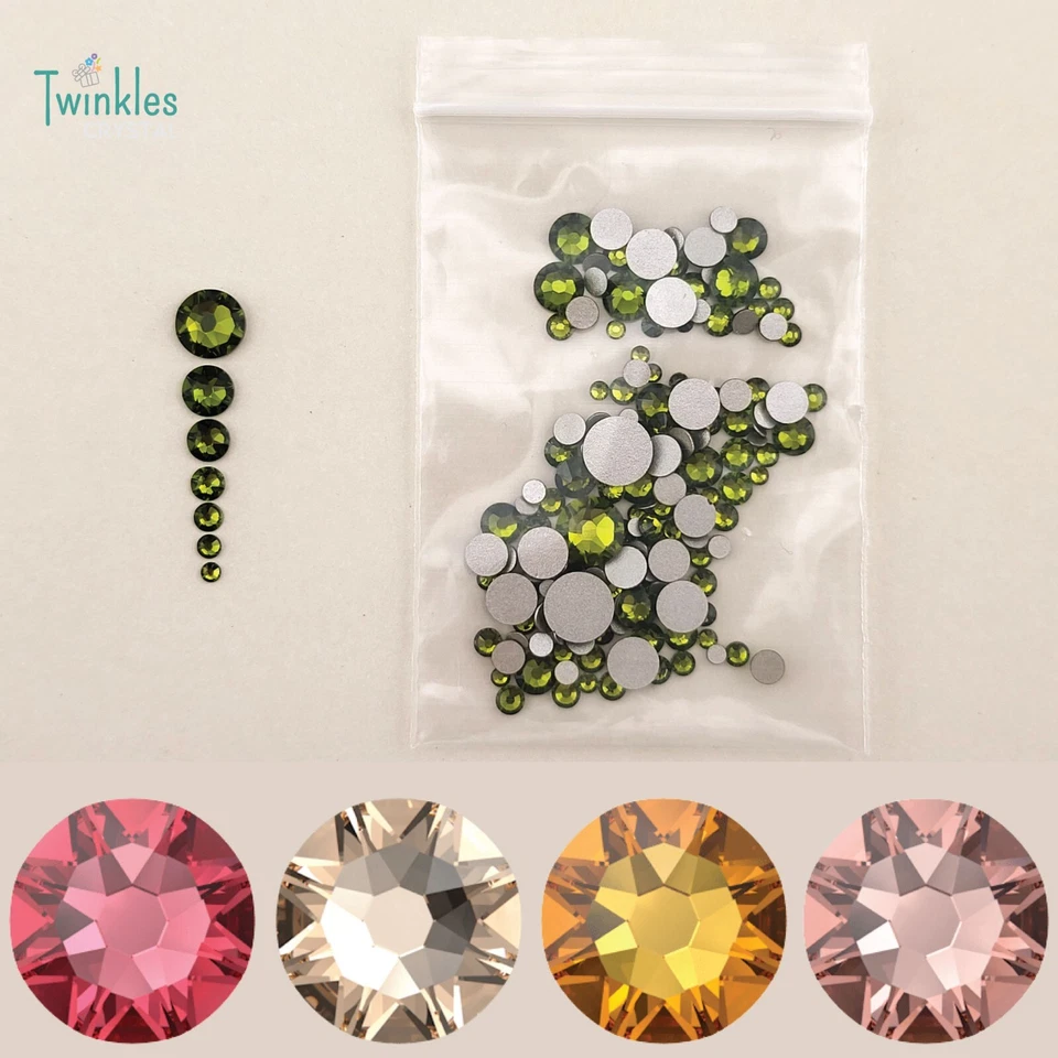 Swarovski Mix Sizes (144pcs) FlatBack Crystal Nails Decoration Rhinestone Color - Image 1 of 1