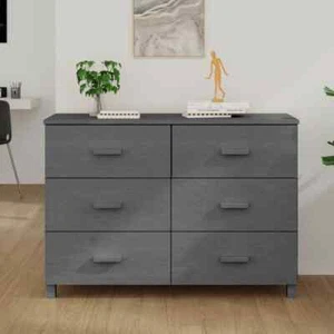 Aparador de madera maciza de pino Multicolor 113x40x80 cm Estante vidaXL - Imagen 1 de 44
