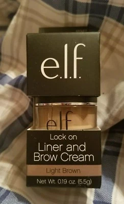 E.L.F. Lock On Liner and Brow Cream Light Brown 0.19 oz BN  - Image 1 of 2
