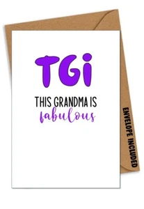 Biglietto di Natale divertente festa della mamma compleanno Nan Nanna tata nonna battuta/GY - Foto 1 di 1