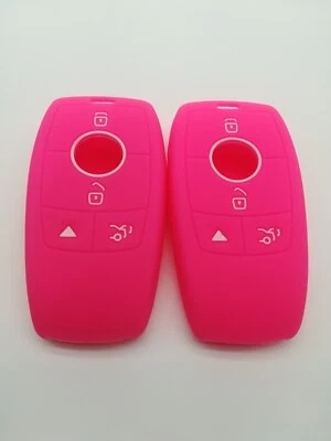 2*Cubierta de llave melocotón para Mercedes-Benz C63 AMG C GLA GLB GLC GLE IYZ-MS2 2016-2020 Foto 1 de 4