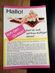 Alte Werbung & Bestellschein für erotische Abziehbilder / Greta - Picture 1 of 1
