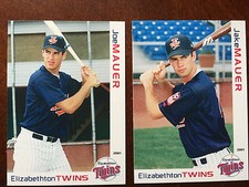 2001 Grandstand Elizabethton Twins JOE MAUER 1st Team Set RC RARE Rookie