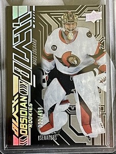 Mads Sogaard 2022-23 Upper Deck SPX Black Obsidian Senators /499 Rookie RC NHL