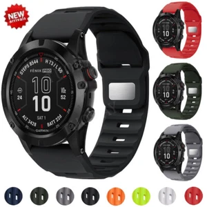 Pulsera de silicona para Garmin Fenix 8 51 mm 7X 6X Pro 5X 3 HR Tactix Delta QuickFit - Imagen 1 de 30