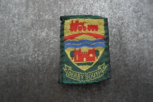 Derby South Ribbon Cloth Patch Badge Boy Scouts Scouting (L5KB) - Picture 1 of 2
