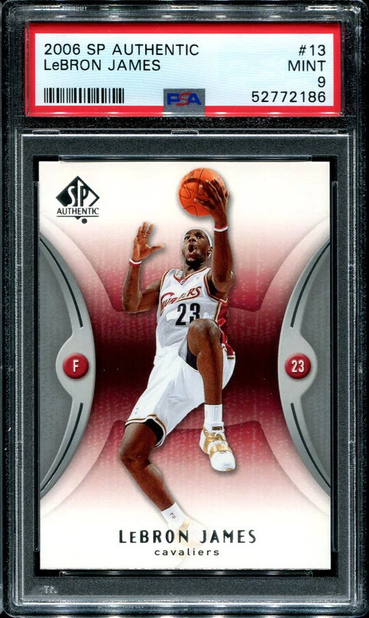 PSA 9 MINT 2006 SP AUTHENTIC LeBRON JAMES #13 CAVS LAKERS 72186 B142 - Image 1 of 1