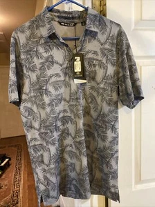 Travis Mathew Golf NEW Mens Bamboo Fences Playoff Fashion Polo Shirt Grey M $95 - Picture 1 of 4
