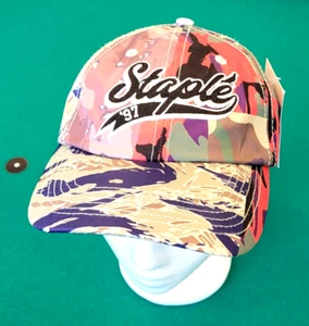 Sombrero satinado multicolor grapa, talla única, nuevo con etiquetas, al0454 - Imagen 1 de 4