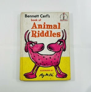 Vintage 1964 Bennett Cerfs Book Of Animal Riddles Hardcover Book - Imagen 1 de 12