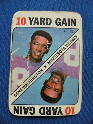 1971 Topps Football Game card Gene Washington Minnesota Vikings card #32 FILLER - Image 1 of 2
