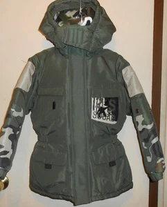 Arizona Jean Co Boys Camouflage Trim Detachable Hood Winter Jacket M/5/6 NWT - Picture 1 of 2