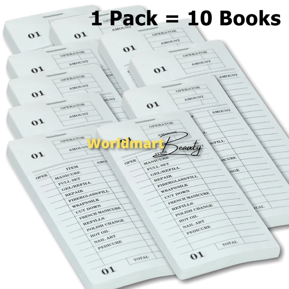 Libro de cheques de boletos de salón de uñas 100 quilates/libro (1 paquete = 10 libros) Foto 1 de 1