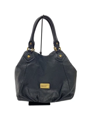 MARC JACOBS винтажный черный вручную сумка с короткими ручками плеча кожаный логотип пластины б/у женщин - Изображение 1 из 4