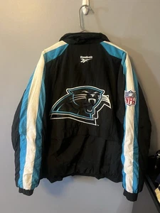 VTG Reebok Carolina Panthers Winter Zip Up Jacket Pro Line - Picture 1 of 8
