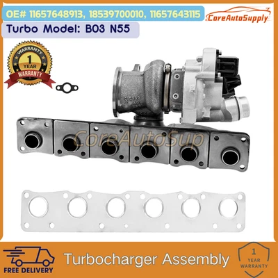 Turbocompresor 11657648913 apto para BMW 335i F30 2014-2015 435i 535i L6 3,0 L X5 B03 N55 Foto 1 de 4