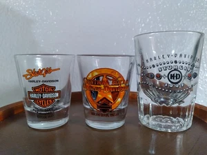 LOTE DE 15 VASOS DE CHUPITO HARLEY DAVIDSON, UBICACIONES, TIENDAS, ETC. MOTOCICLETAS - Imagen 1 de 8