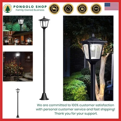 Elegant 67-Inch Solar Street Light for Garden Pathway - Waterproof Outdoor Decor - Image 1 of 4