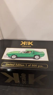 KKDC180384 KK scale 1:18 Alfa Romeo Montreal 1970 green model car4 - Image 1 of 4