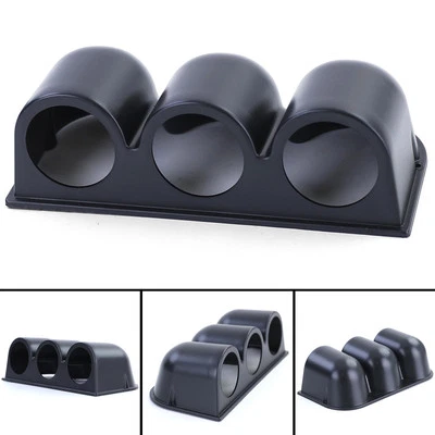 Aufbau Armaturenbrett Halterung für 3 Zusatzinstrumente 52mm Schwarz Matt - Bild 1 von 4