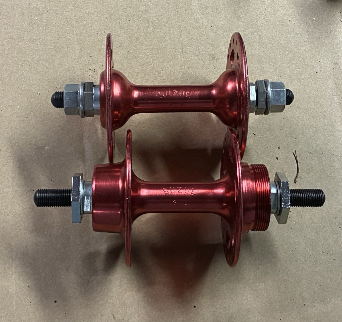 パーツ SUZUE - LARGE FLANGE BMX HUB FRONT 48H SUZUE PEREGRINE hub set high flange 48 hole Stamped 6G / 5J