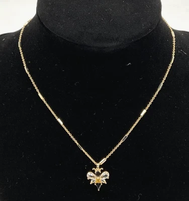 Collar Colgante Abeja Kendra Scott Cristal Mixto Dorado Nuevo con Etiquetas Foto 1 de 4