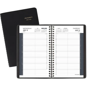 2025-2026 AT-A-GLANCE 5" x 8" Academic Year Daily Planner Faux Leather Cover - Picture 1 of 6