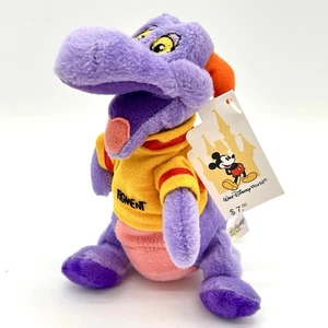 "Bolsa de frijoles vintage Disney World figura peluche Epcot dragón púrpura juguete años 90 8"" nueva con etiquetas" - Imagen 1 de 11