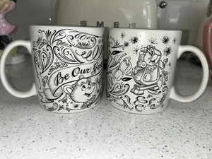 Disney Parks Large Beauty & the Beast Be Our Guest White Chalkboard Coffee Mug - Picture 1 of 11