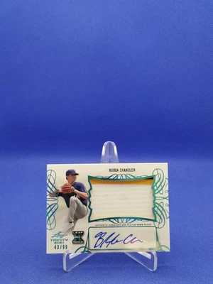 Bubba Chandler 2021 Leaf Trinity Patch Auto Relic Autograph /99 Pirates - Image 1 of 2